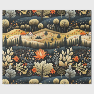 Herfst Landbouwgrond Kleuren Cadeaupapier