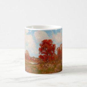 Herfst landschap (landschap in het najaar) (rode b koffiemok