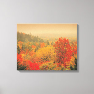 Herfst landschap, New Hampshire, VS Canvas Afdruk
