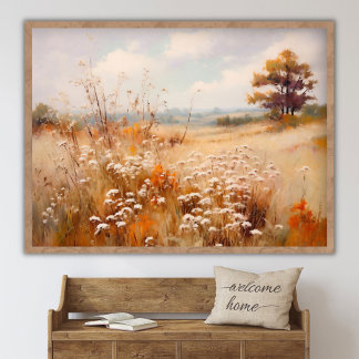 Herfst Landschap Schilderij, Herfst Landschap Digi Poster