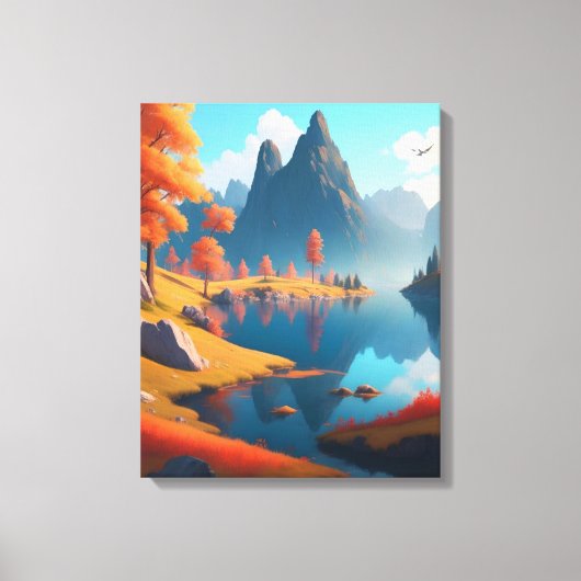 Herfst Landschapskunst Canvas Afdruk (Voorkant)