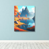 Herfst Landschapskunst Canvas Afdruk (Insitu (Houten vloer))