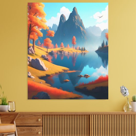Herfst Landschapskunst Canvas Afdruk (Insitu (Woonkamer))