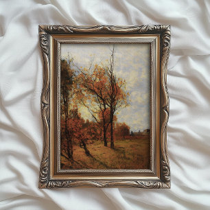 Herfst Landschapsprint, Vintage Herfst Kunst, Val Poster