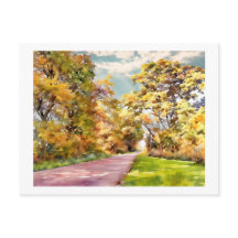 Herfst Landweg bij Pottstown. kaart