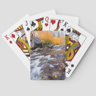 Herfst langs Bishop Creek, CA Pokerkaarten