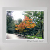 Herfst langs het water van Leith - Edinburgh Poster (Voorkant)