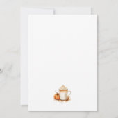 Herfst Latte Baby is het brouwen van Baby shower u Kaart (Achterkant)