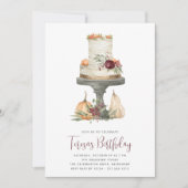 Herfst Layer Cake Birthday Party Kaart (Voorkant)