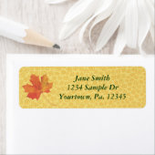 Herfst Leaf Adreslabel Etiket (Insitu)