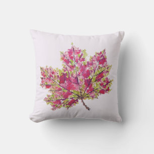Herfst Leaf Art - Boho Waterverf in het Paarse Kussen