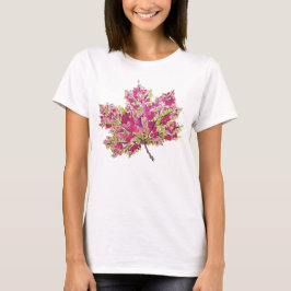 Herfst Leaf Art - Boho Waterverf in het Paarse T-shirt