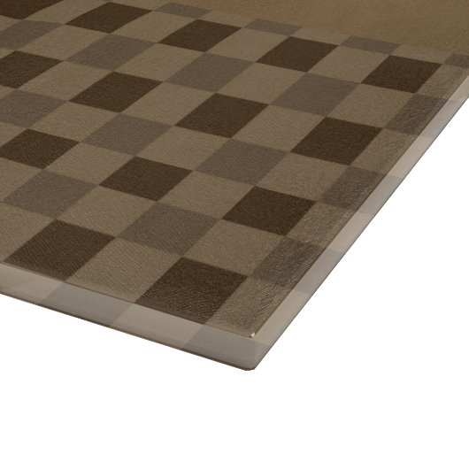 Herfst Leaf Brown Squares Snijplank (Hoek)