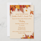 Herfst Leaf Classic Wedding Uitnodiging (Voorkant)