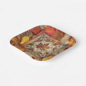 Herfst Leaf Herfst Kleurrijke Bladeren Papier Bord (Gebogen)