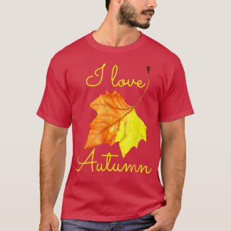 Herfst Leaf, I Love Autumn, Autumn Lovers T-shirt