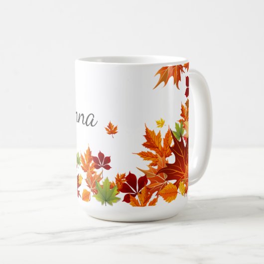 Herfst Leaf Maple Coffee Mok (Voorkant rechts)