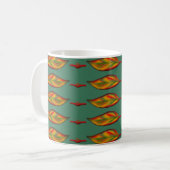 Herfst Leaf Painted Patterned Koffiemok (Voorkant links)