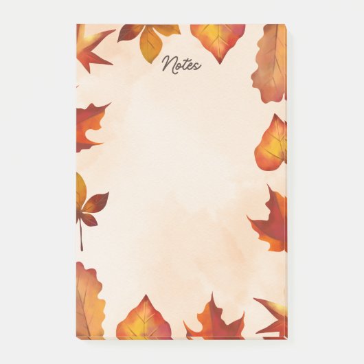 Herfst Leaf Post-IT Notities Post-it® Notes (Voorkant)