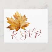 Herfst Leaf RSVP Briefkaart (Voorkant)