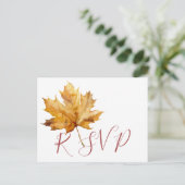 Herfst Leaf RSVP Briefkaart (Staand voorkant)