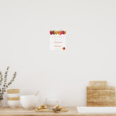 Herfst Leaf String Lights Wedding Reception Welkom Poster (Keuken)