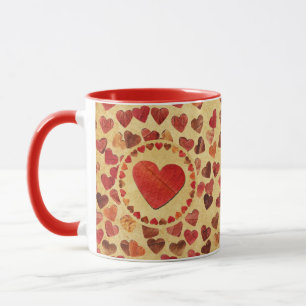 Herfst leder hart op oude Mok papier