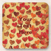 herfst leder hart oud papier bier onderzetter (Voorkant)