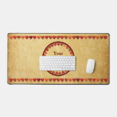 herfst leder hart oud papier bureaumat (Keyboard & Muis)