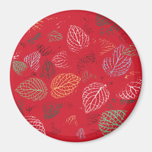 Herfst, lederen patroon magneet