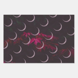 Herfst leest driedubbel papier voor het verpakken inpakpapier vel