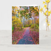 Herfst lege wenskaart kaart (Gele Bloem)