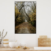 Herfst leidt naar de mist poster (Keuken)