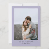 Herfst lente pruim lavendel sage bruiloft save the date (Achterkant)