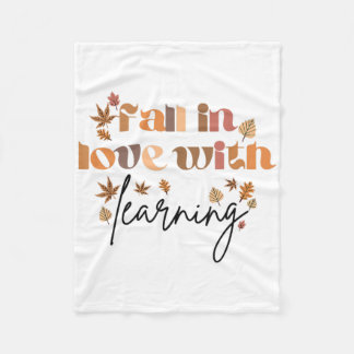 Herfst leraar Herfst in liefde voor leraar leren Fleece Deken