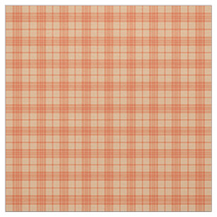 Herfst Licht Oranje Tartan Patroon Fabric Stof