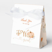 Herfst lief klein pompoen twee lief verjaardagsfee bedankdoosjes (Voorkant Zijde)