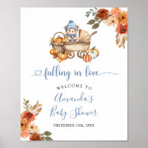 Herfst Liefde Beren Baby Shower Welkom