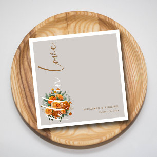 Herfst Liefde Bloeit: Elegant Script Herfst Bruilo Servet