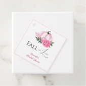 Herfst Liefde Blush Roze Pompoen Rustieke Bruidsdo Bedankjes Labels (In situ)