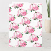 Herfst Liefde Blush Roze Pompoen Rustieke Bruidsdo Bedankkaart (Achterkant)