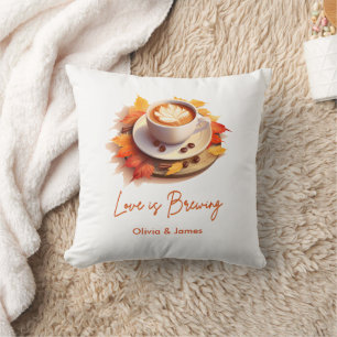 Herfst Liefde Bruist Bruidscadeau Koffie Kussen