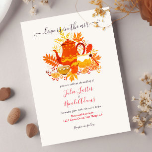 Herfst Liefde Citroen Herfst Thee Party Bruiloft Kaart