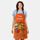 Herfst Liefde herfst Pas tekst en kleur aan Schort (Gedragen)