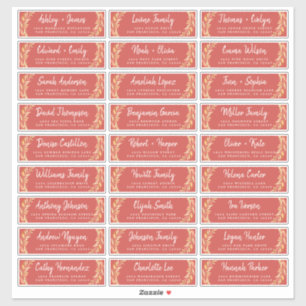 Herfst Liefde Herfstloof Gast Adreslabels Sticker