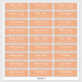 Herfst Liefde Script Oranje Gast Adreslabels Sticker (Vel)