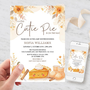 Herfst Liefje Pompoen Baby Shower Kaart