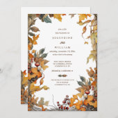 Herfst Lijst bruiloft uitnodiging (Voorkant / Achterkant)