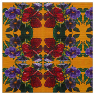 Herfst Lily Swirl Fabric Stof