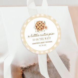 Herfst Little Cutie Pie is onderweg naar het Baby  Ronde Sticker